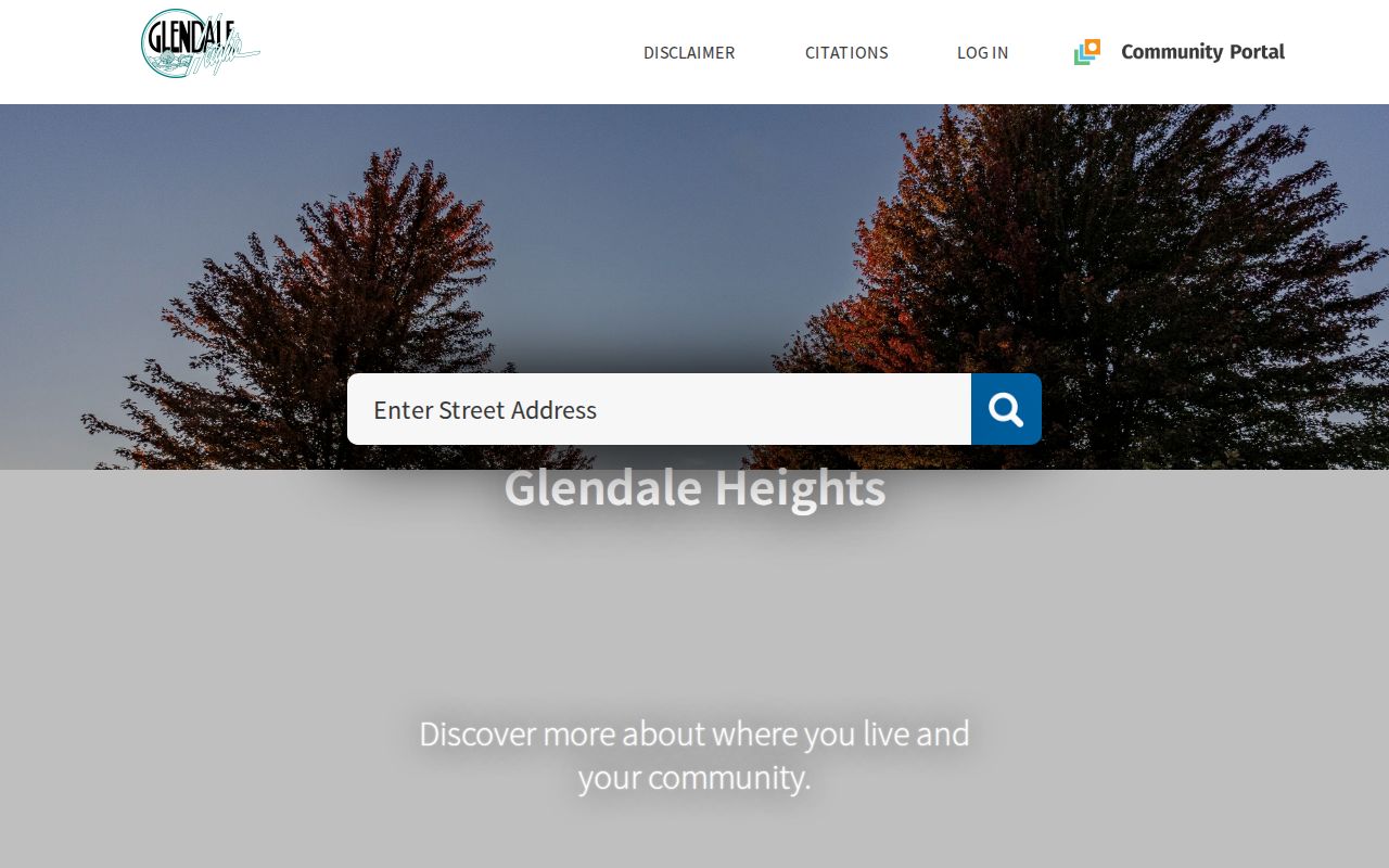 Glendale Heights Neighborhood Navigator address search for local services and districts