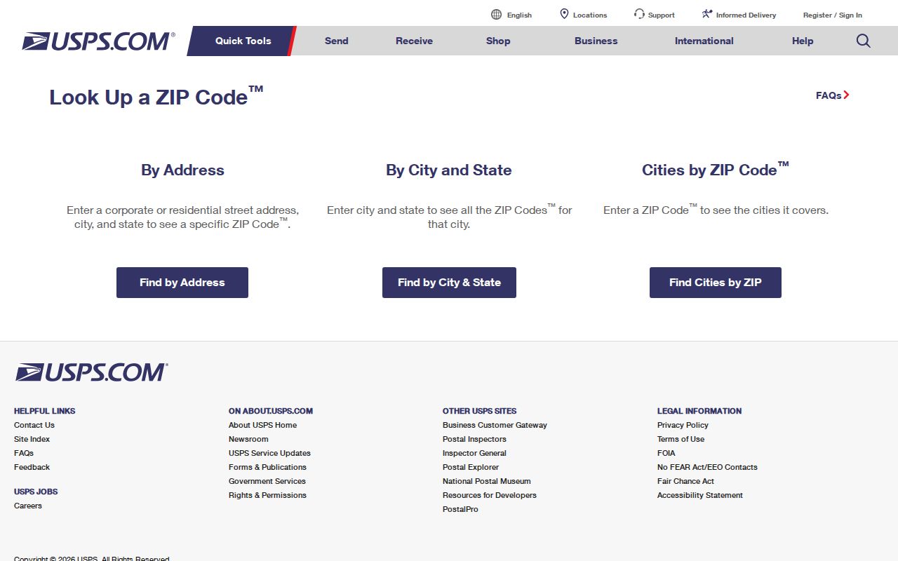 Glendale Heights ZIP code directory using the USPS ZIP lookup